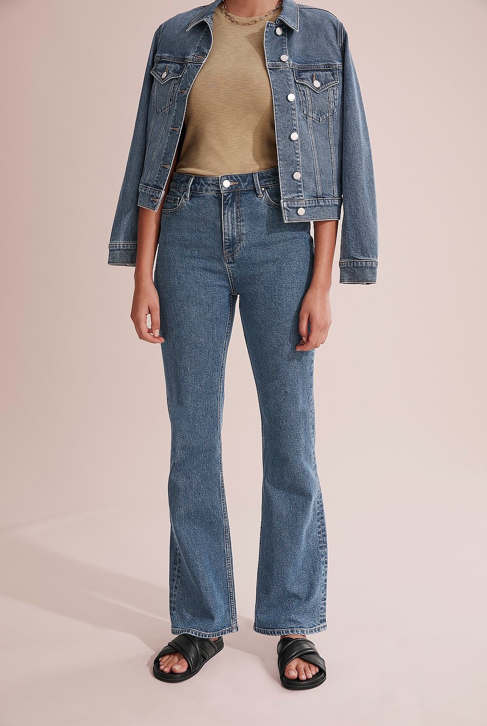 Australian Cotton Longline Kick Flare Jean
