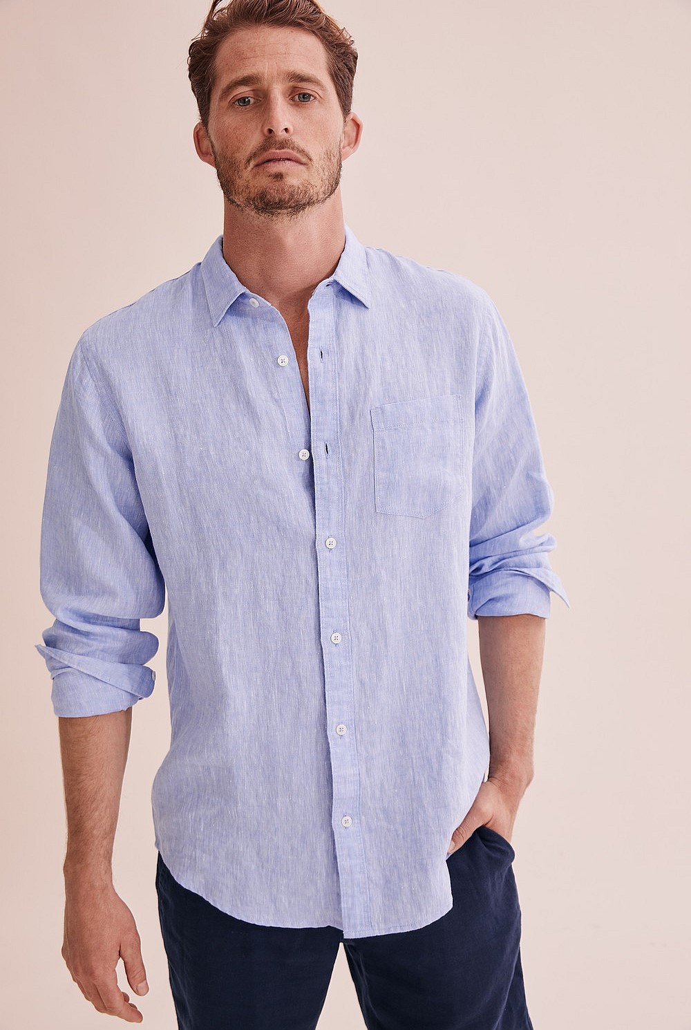 Regular Fit Linen Shirt