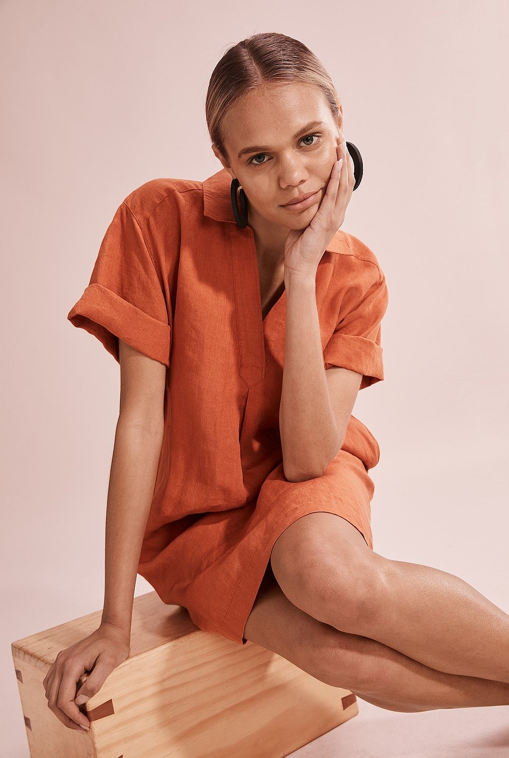 Linen Popover Dress