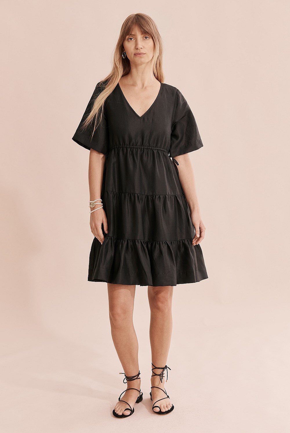 Side Tie Mini Dress