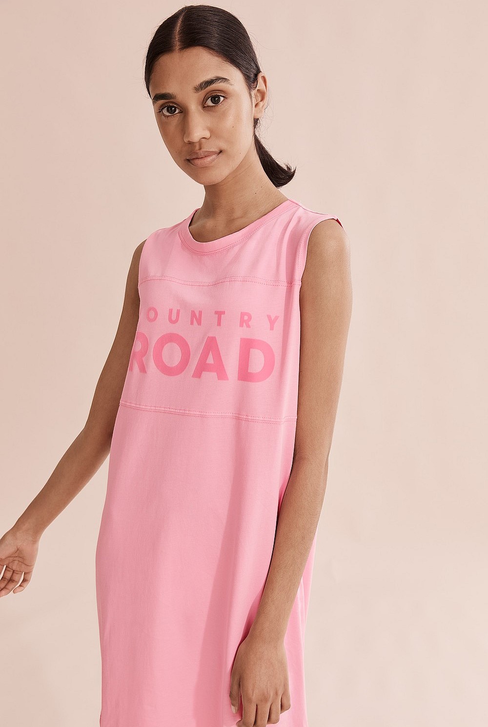 Verified Australian Cotton Modern Logo Tank Dress