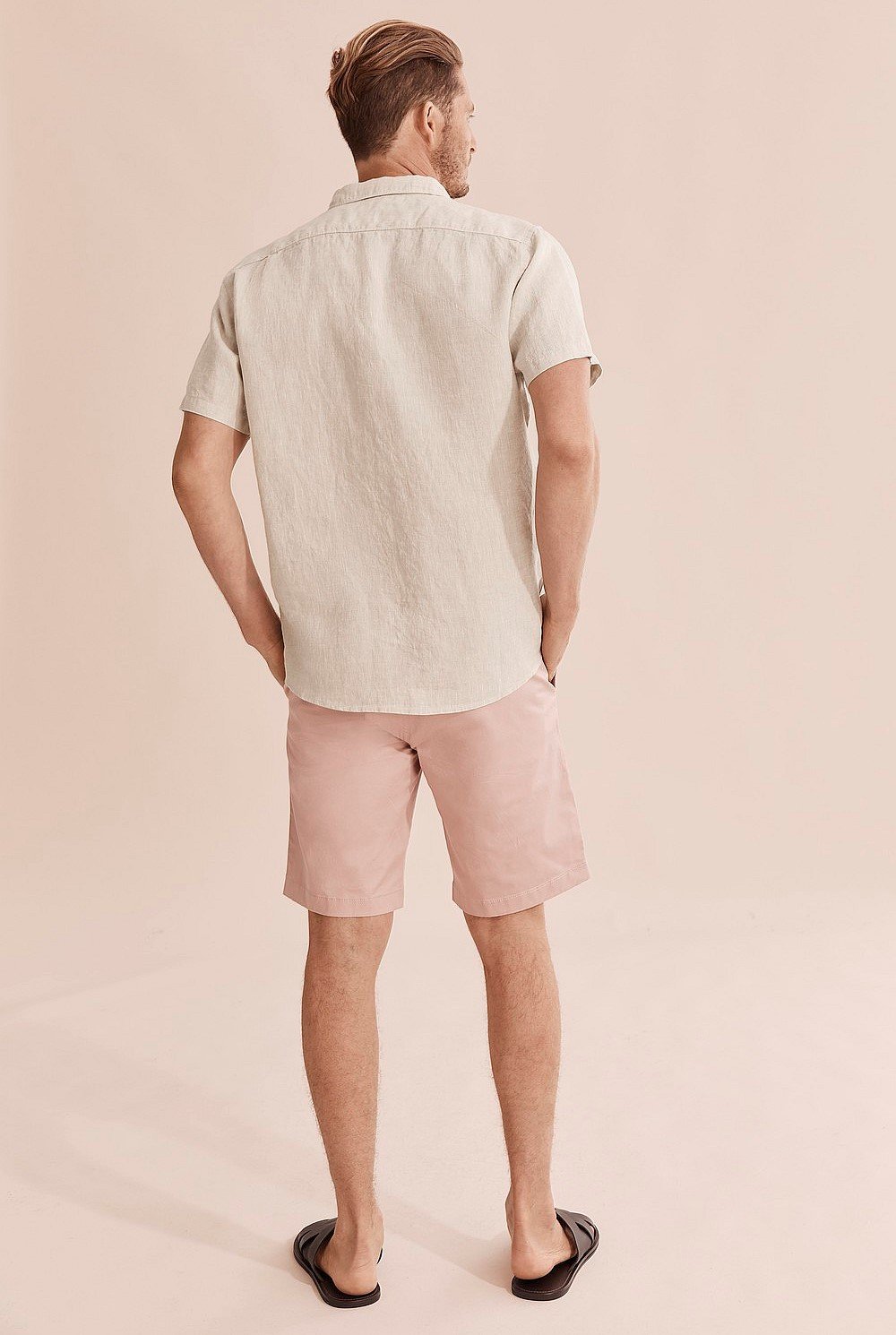 Regular Fit Organically Grown Linen Short Sleeve Shirt