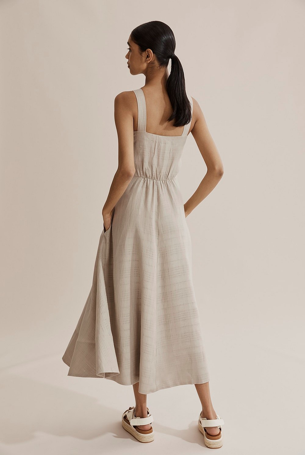 Linen Midi Dress