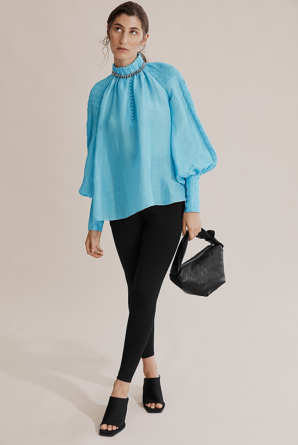 Drape Long Sleeve Blouse