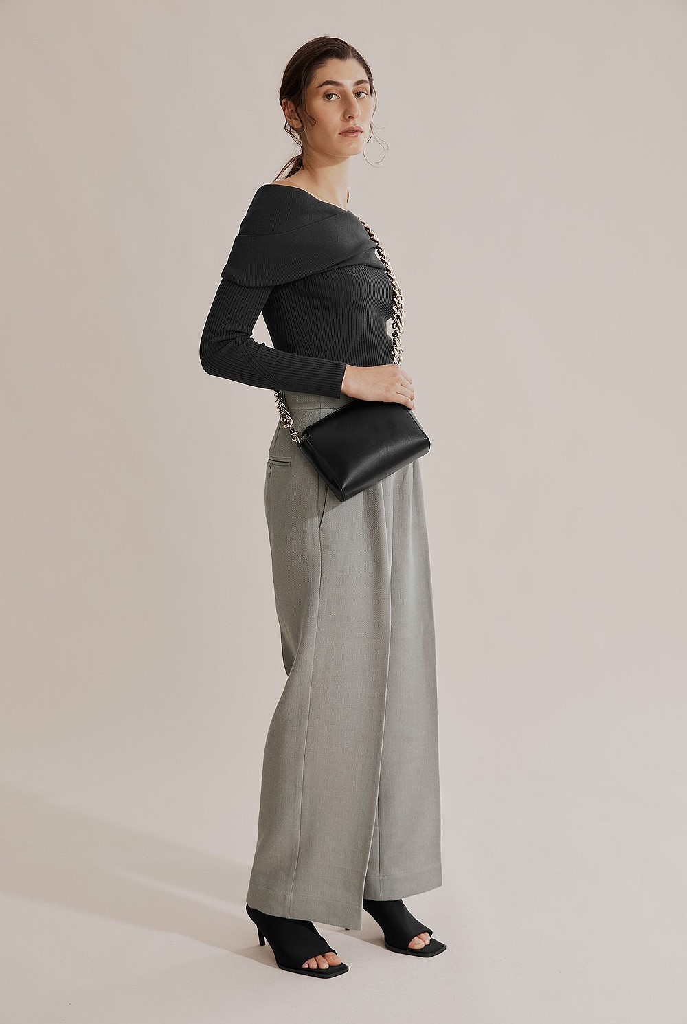 Wool Wide Leg Pant