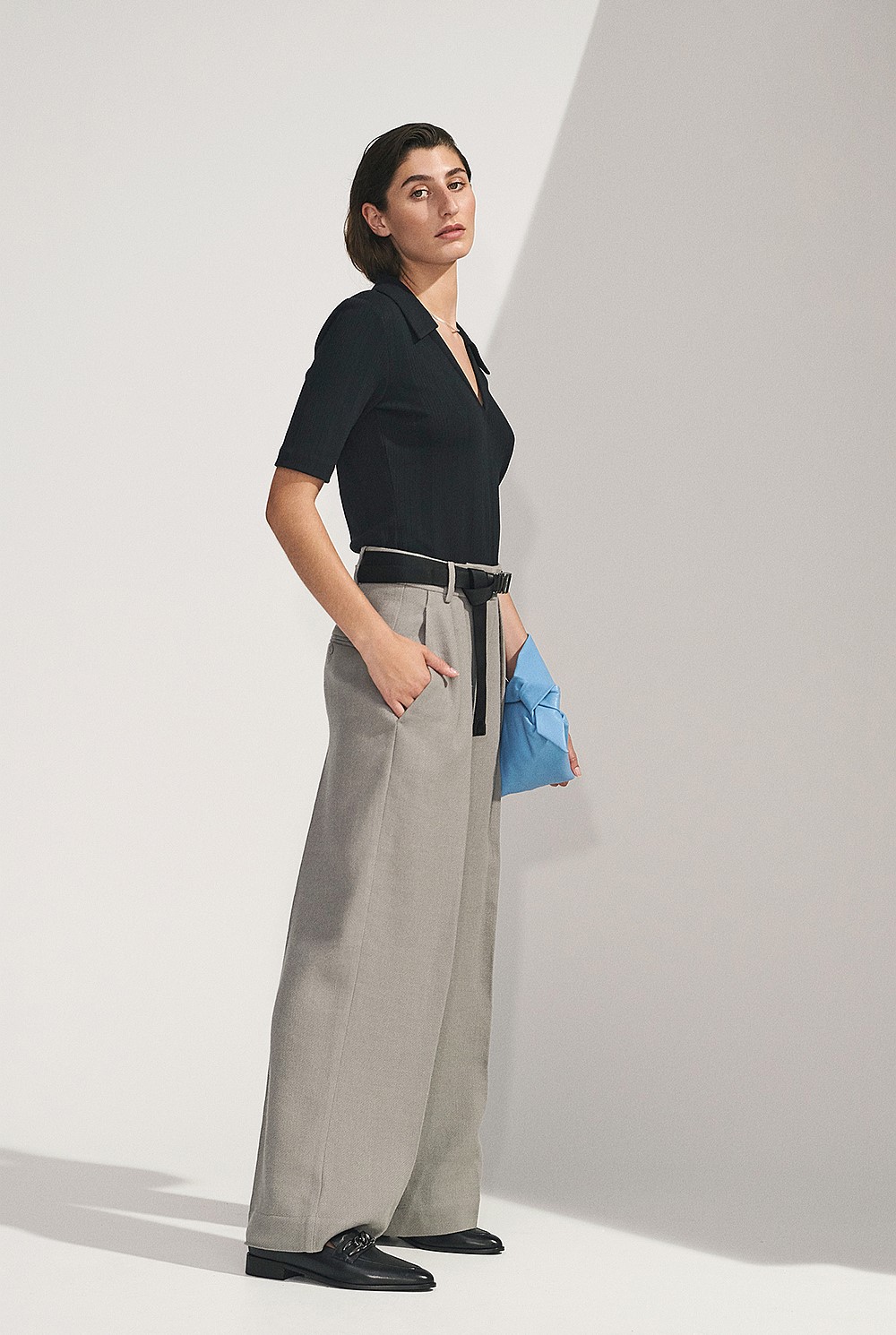 Wool Wide Leg Pant