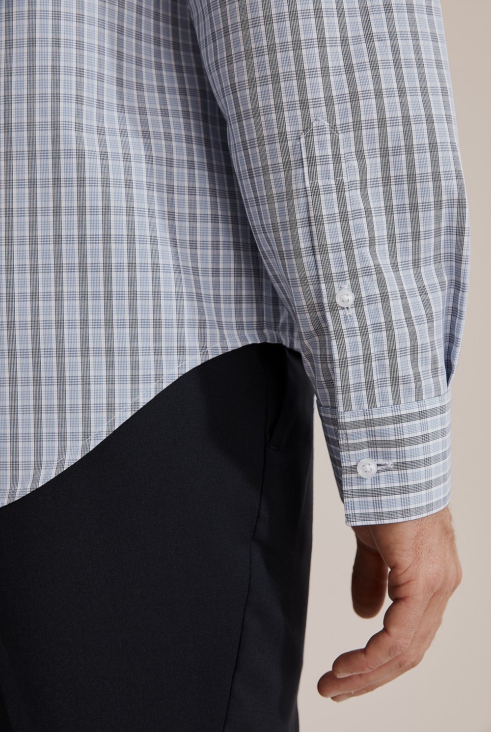 Regular Broad Check Travel Shirt