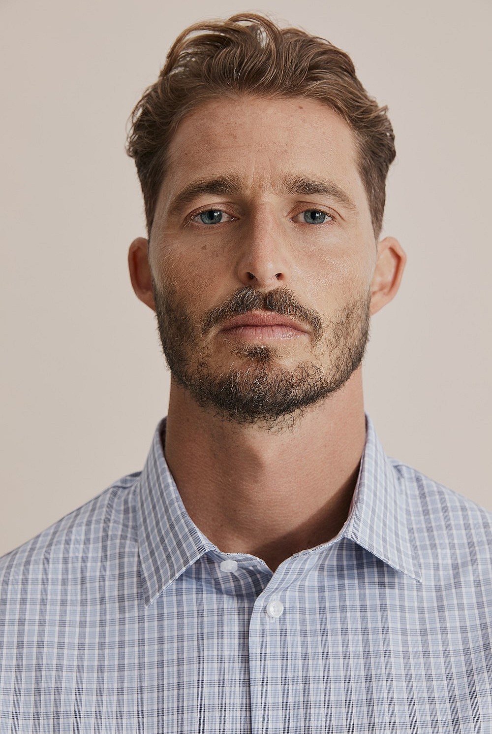 Regular Broad Check Travel Shirt