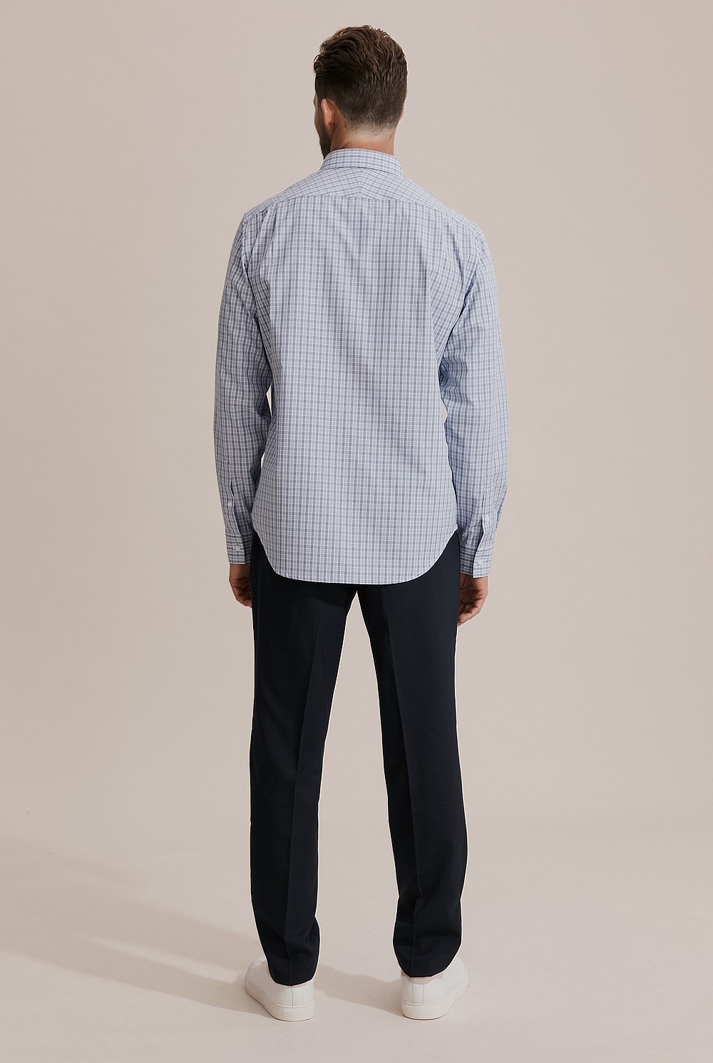 Regular Broad Check Travel Shirt
