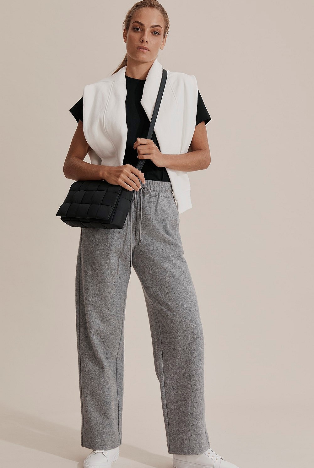 Felt Wide Leg Pant