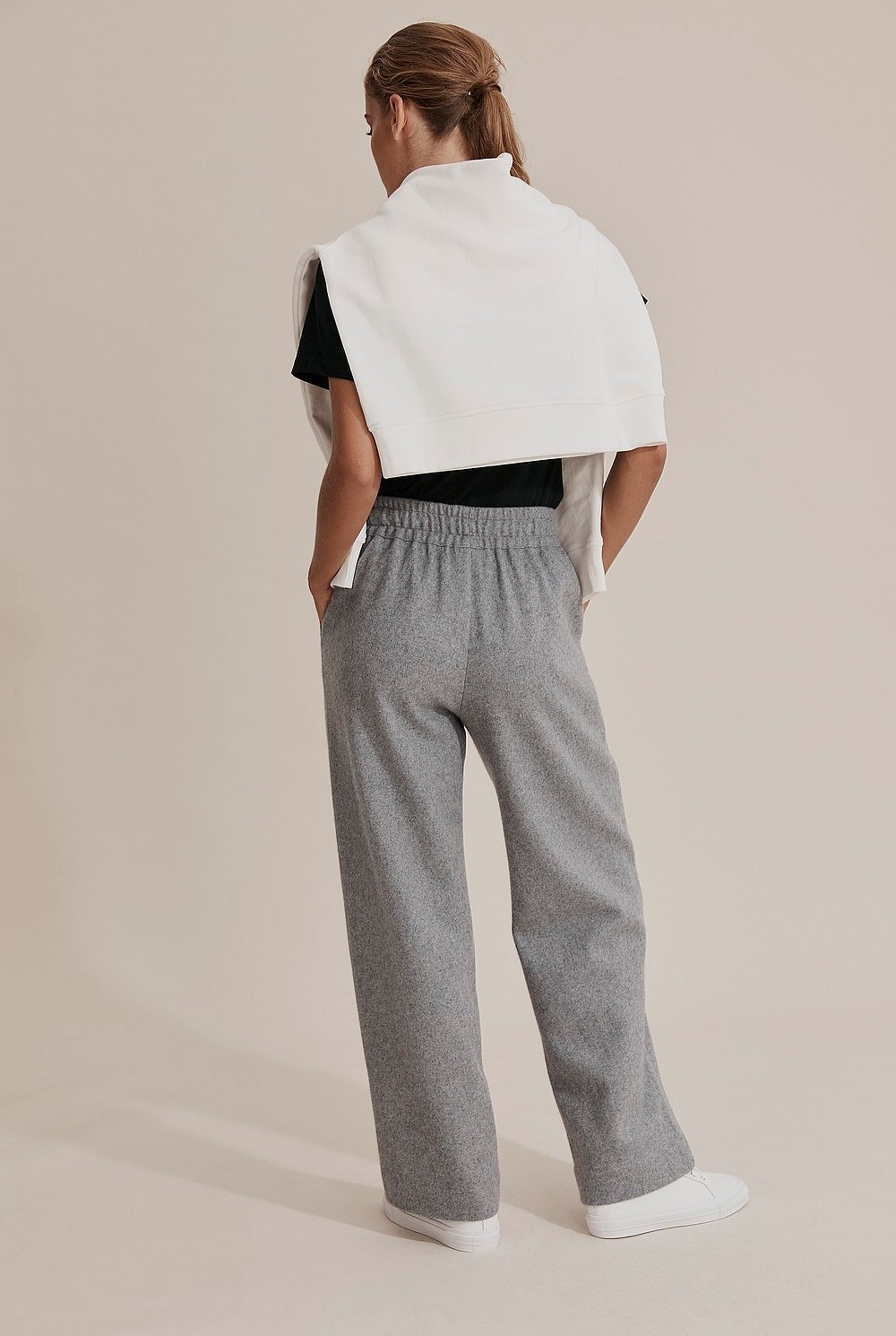 Felt Wide Leg Pant
