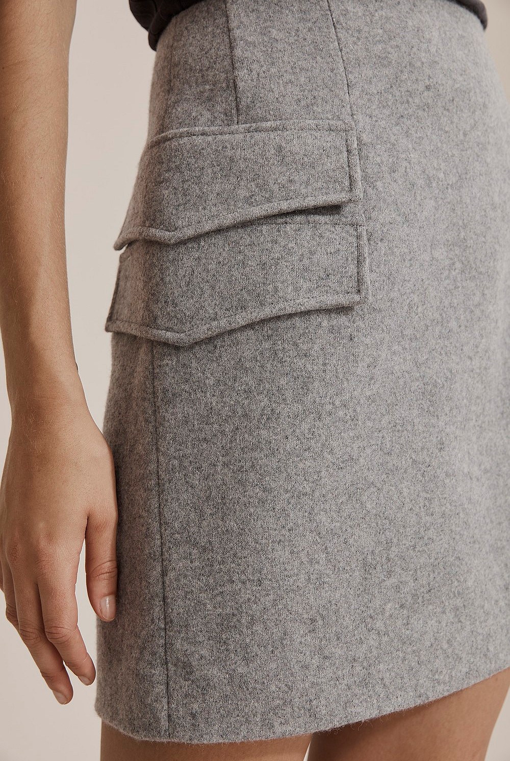 Wool Felt Mini Skirt