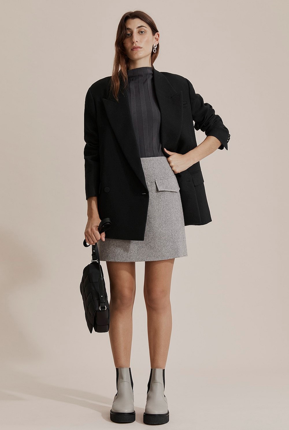 Wool Felt Mini Skirt