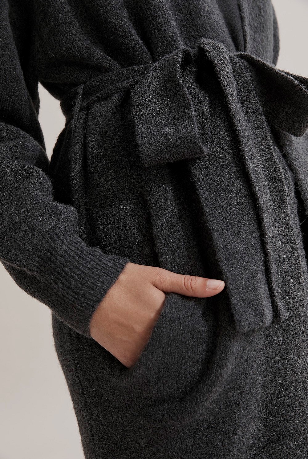 Charcoal Melange Luxe Robe - Sleepwear | Country Road