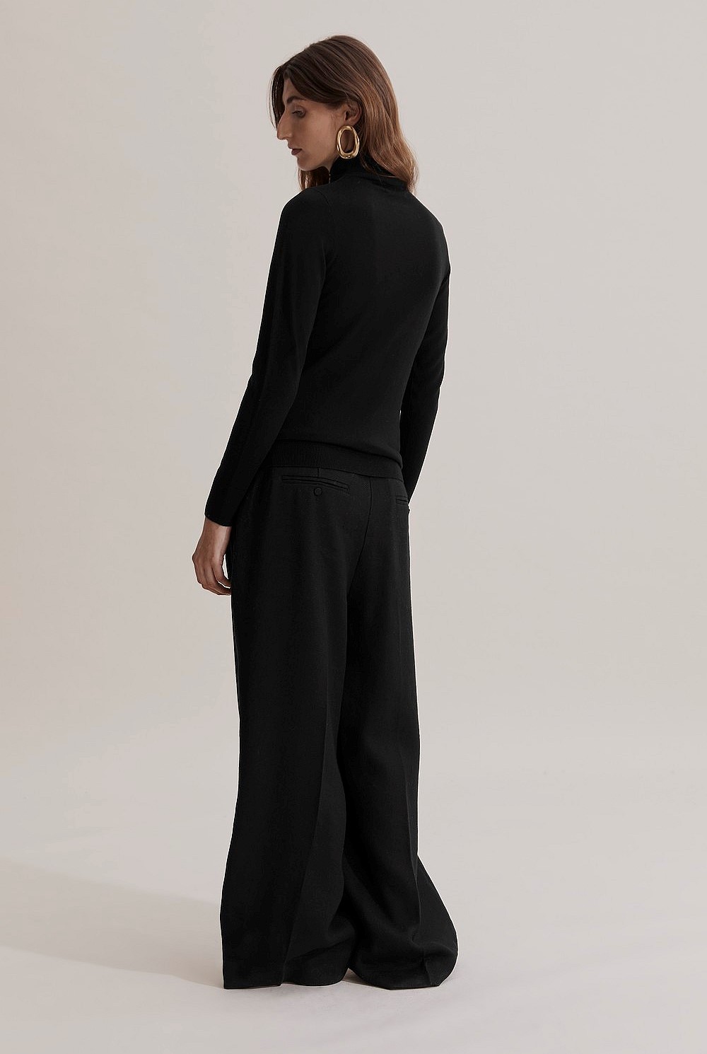Merino Wool Silk Long Sleeve Knit