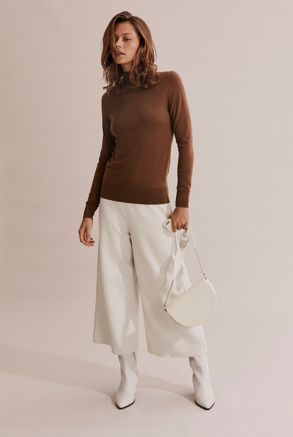 Merino Wool Silk Long Sleeve Knit