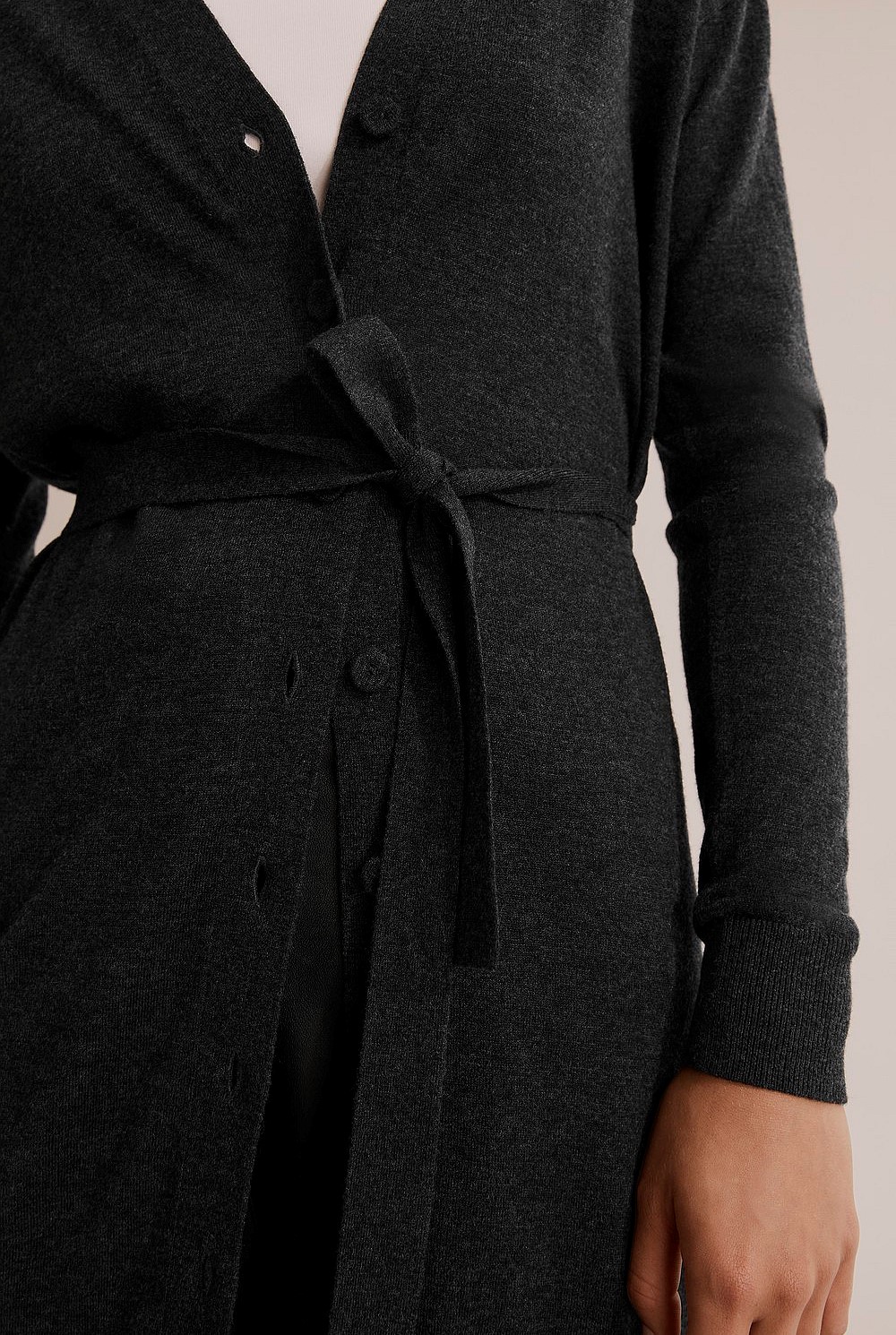 Australian Merino Wool Silk Longline Cardigan