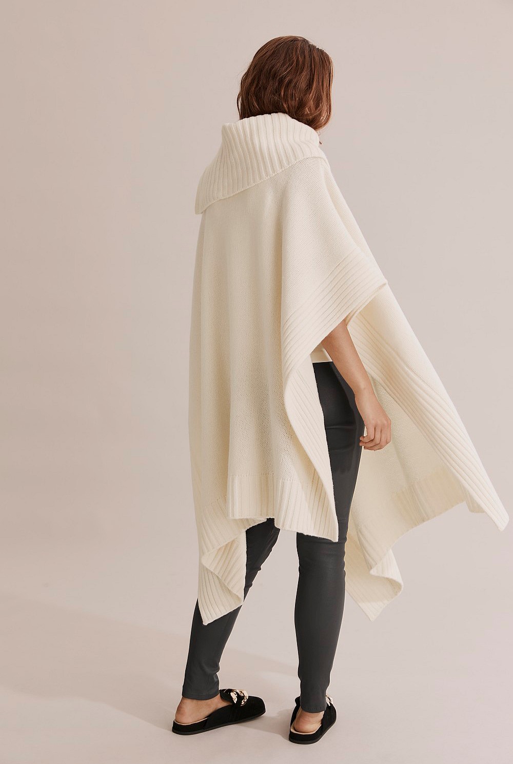 Button Detail Poncho