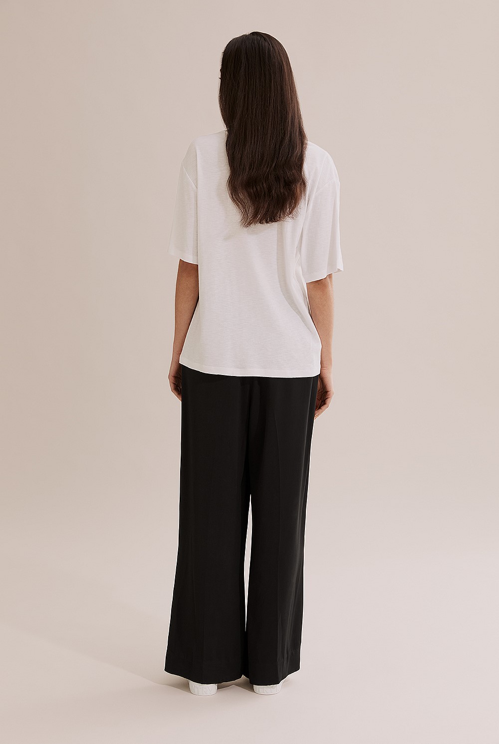 Deep V-Neck Cotton Modal T-Shirt