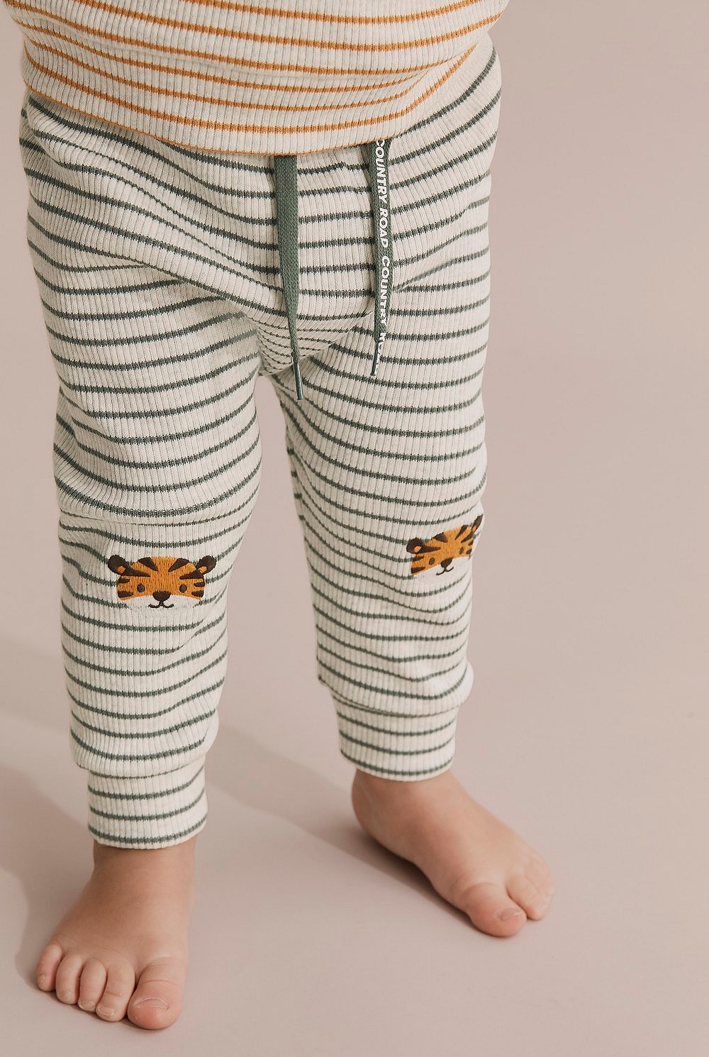 Organically Grown Cotton Tiger Stripe Sweat Pant