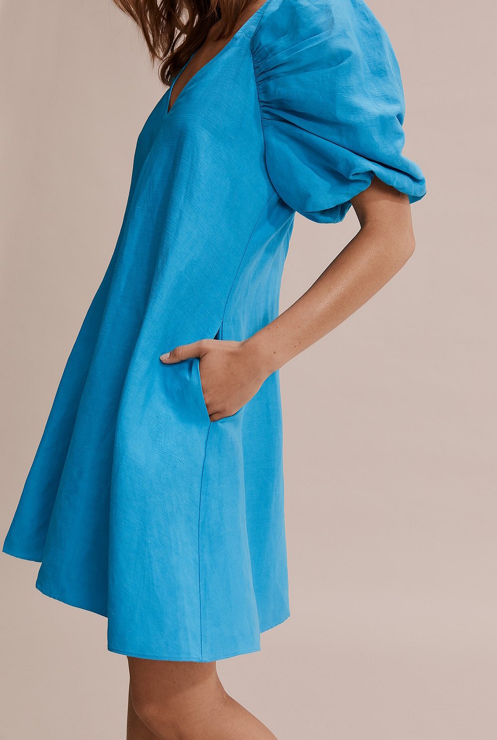 Gathered Sleeve Dress
