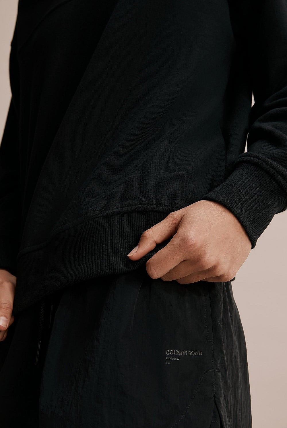 Cotton Zip Collar Sweat