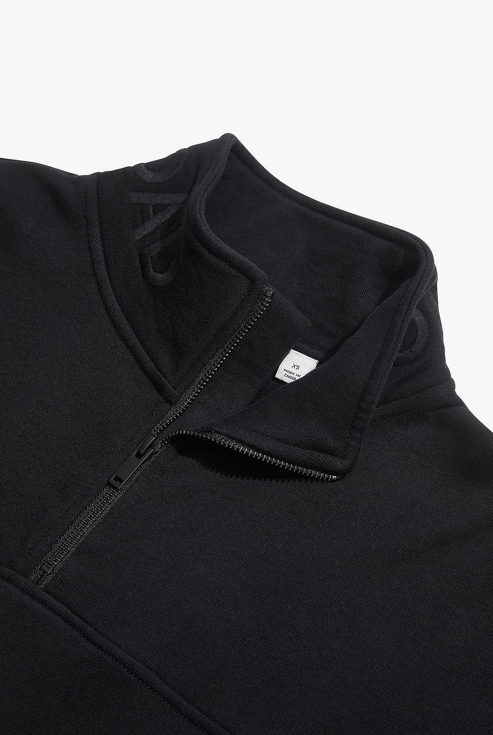 Cotton Zip Collar Sweat