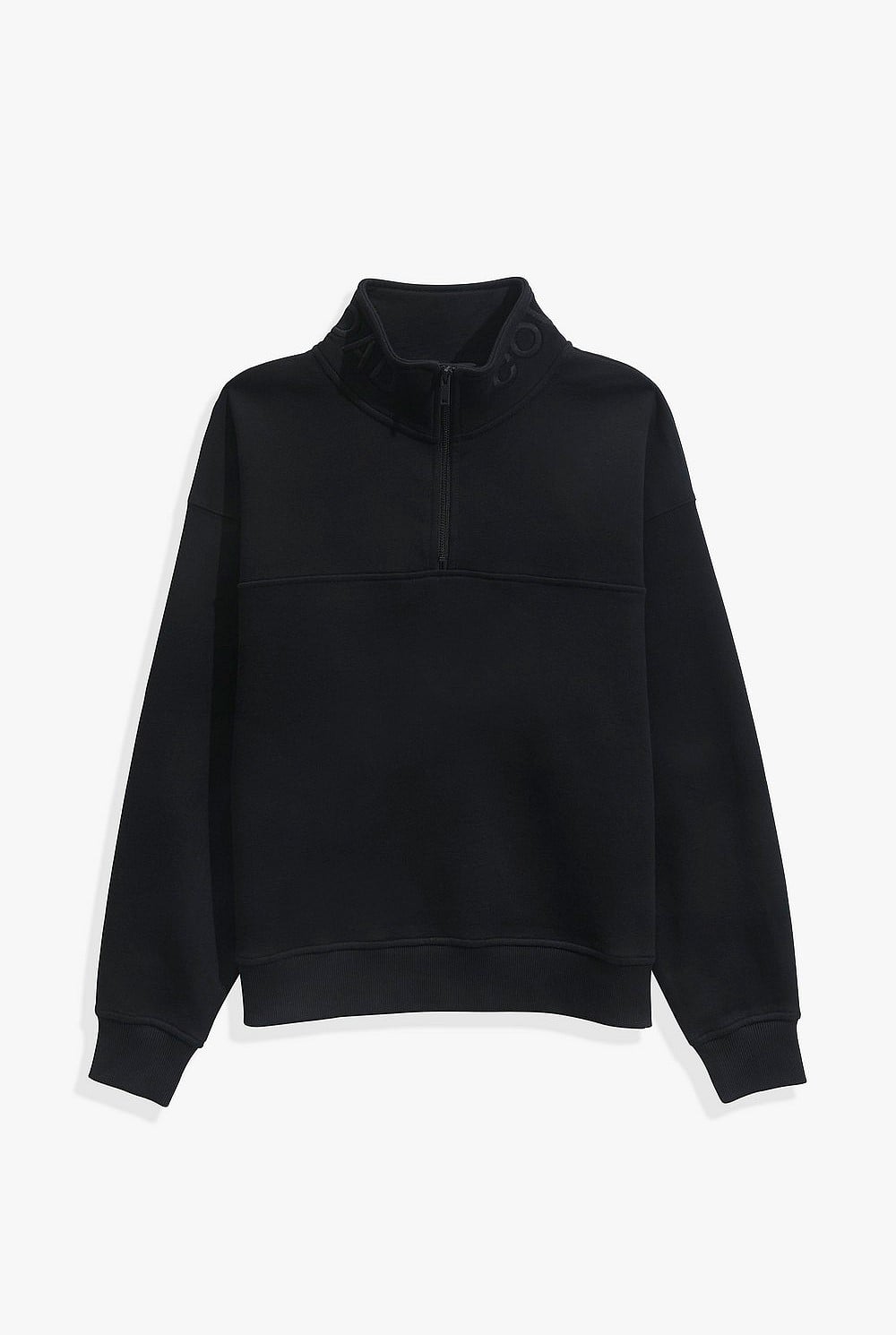 Cotton Zip Collar Sweat