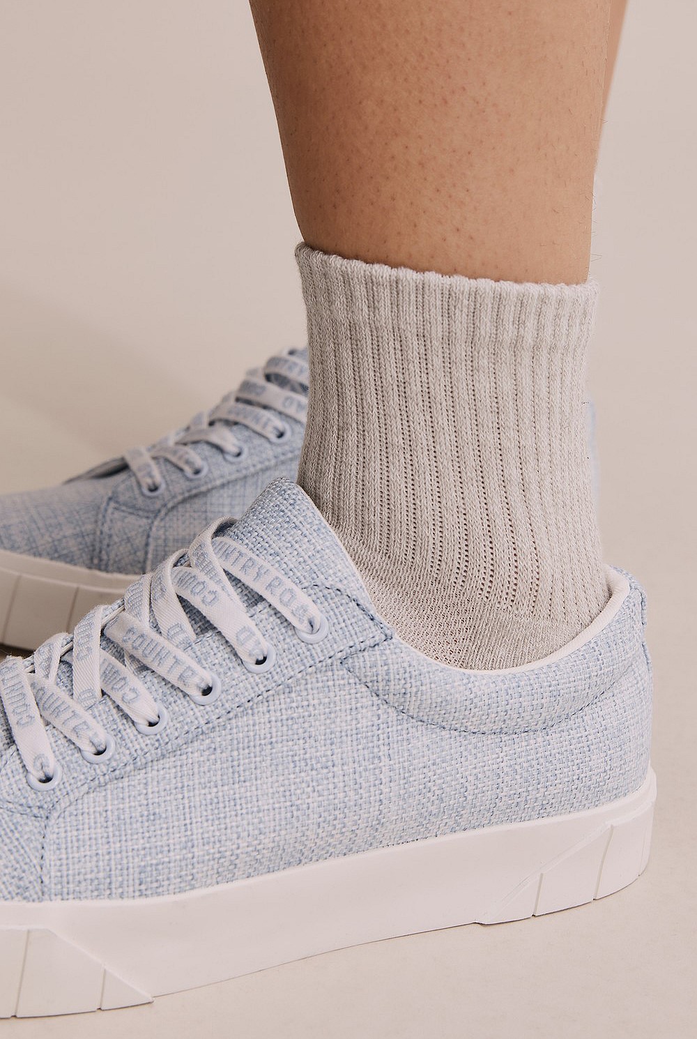 Rib Half Crew Sock