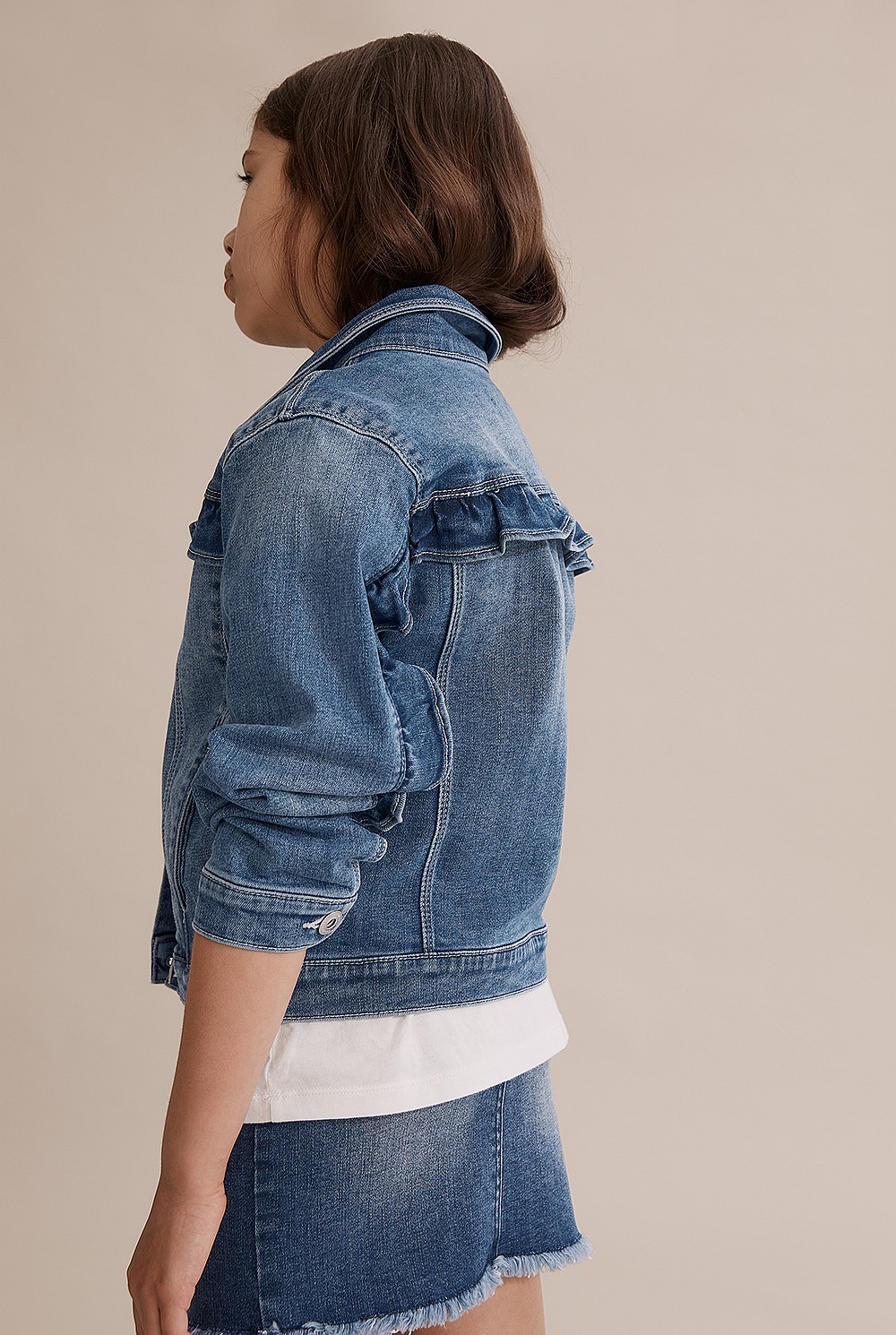 Frill Denim Jacket