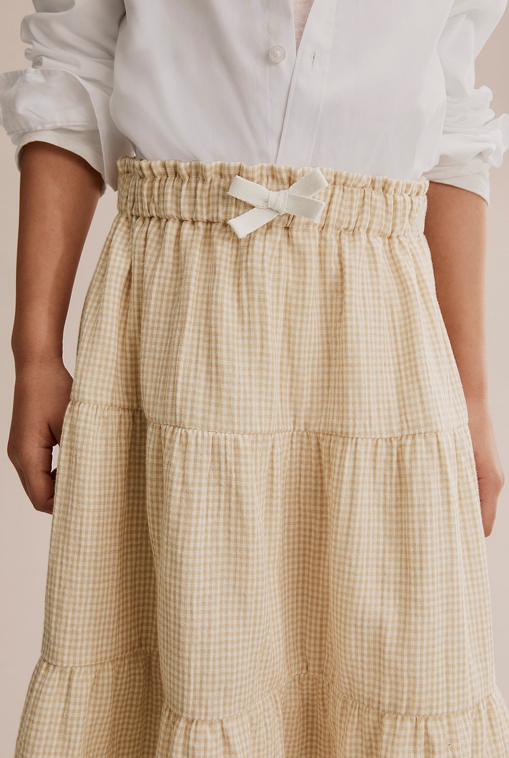 Midi Gingham Skirt