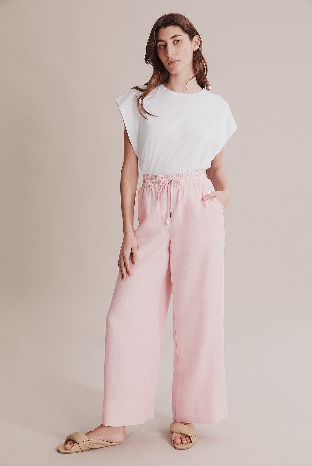 Organically Grown French Linen Palazzo Pant