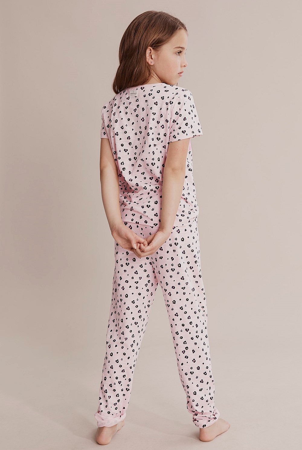 Organically Grown Cotton Logo Multi Leopard Pyjama Set