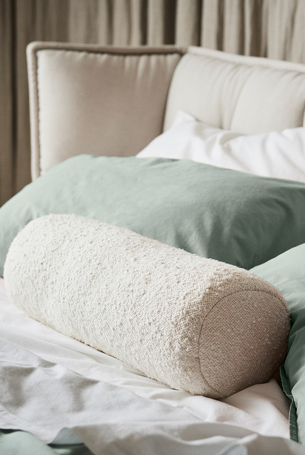 Bolster 52x16 Boucle Cushion