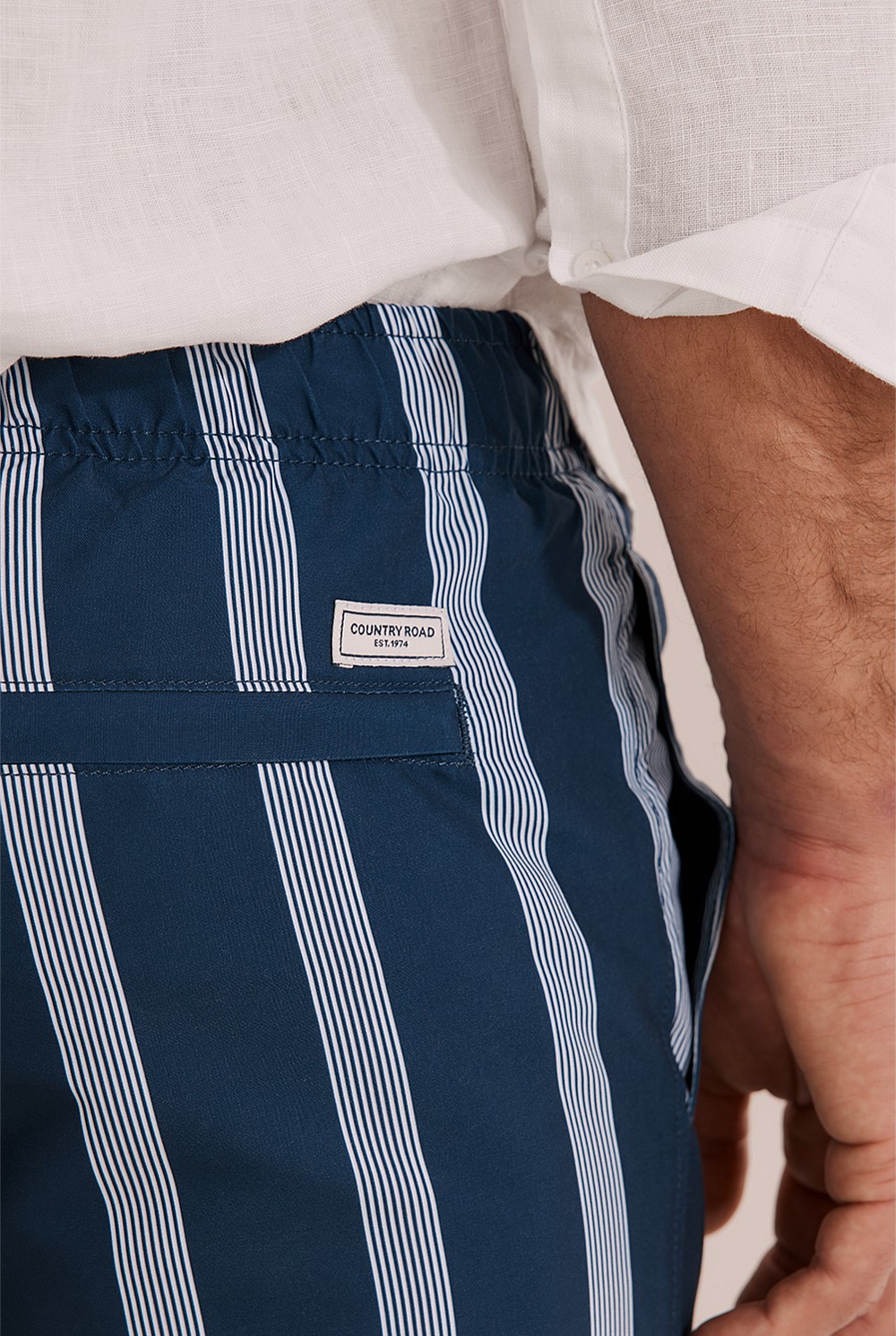 Recycled Polyester Stripe Swim Short