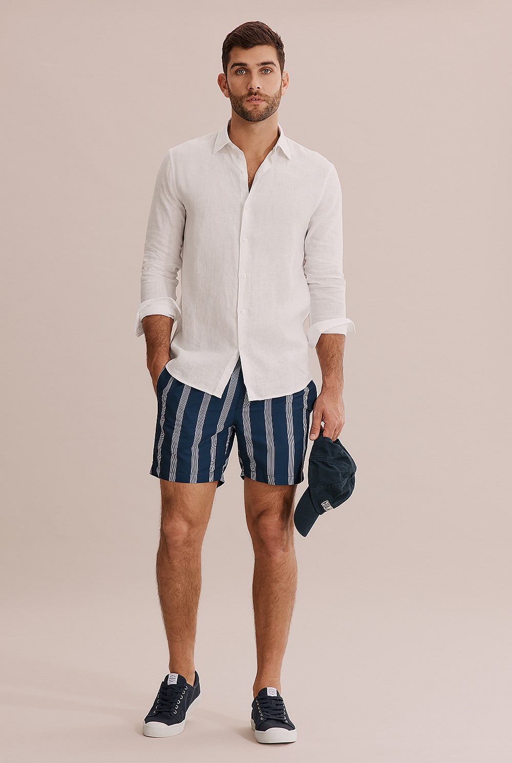 Recycled Polyester Stripe Swim Short
