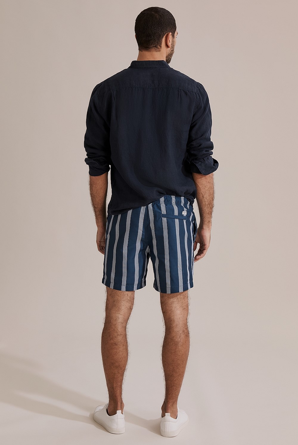 Recycled Polyester Stripe Swim Short