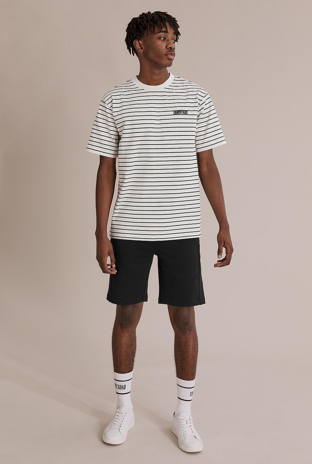 Teen Recycled Cotton Oversized Stripe T-Shirt