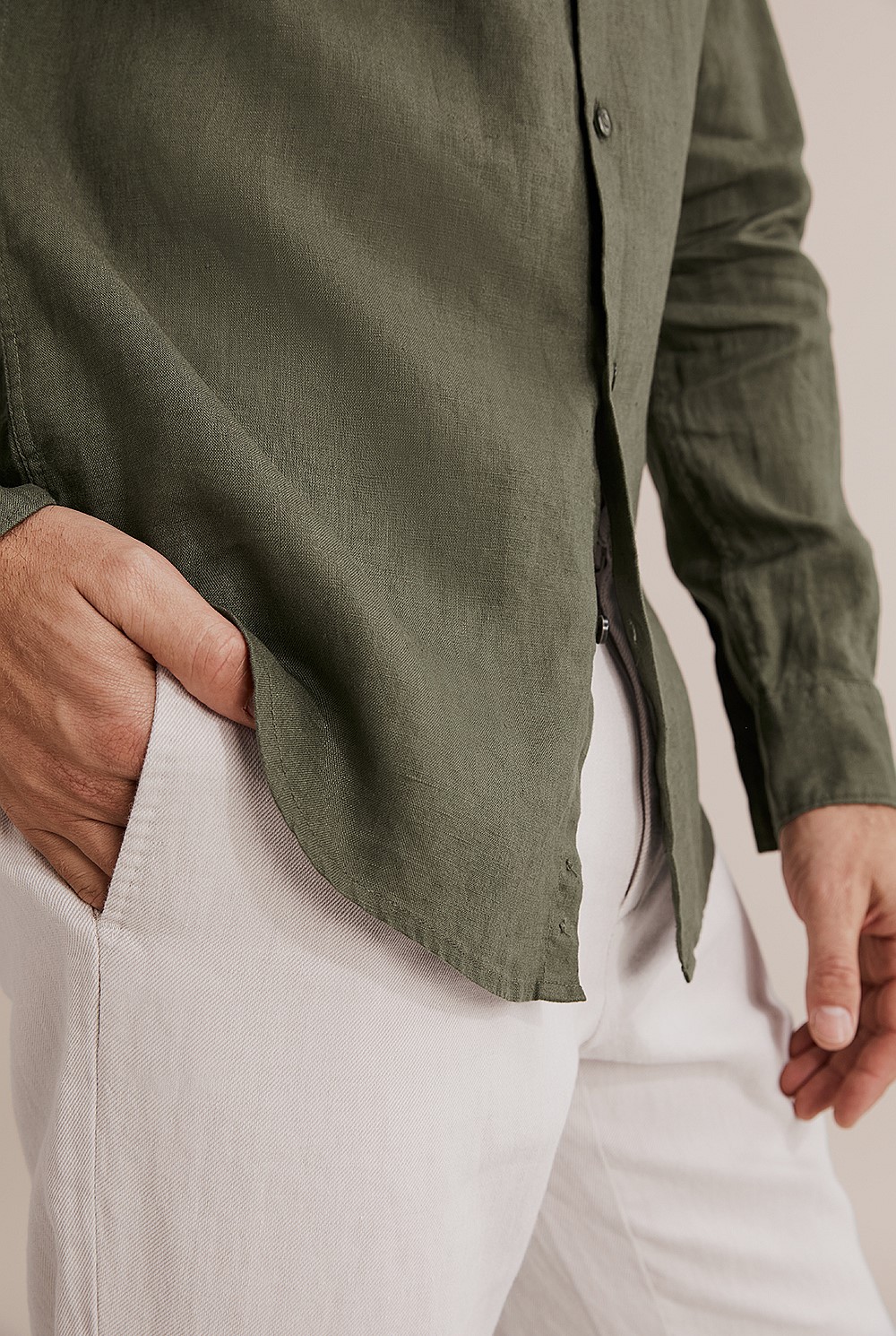 Slim Fit Organically Grown Linen Shirt