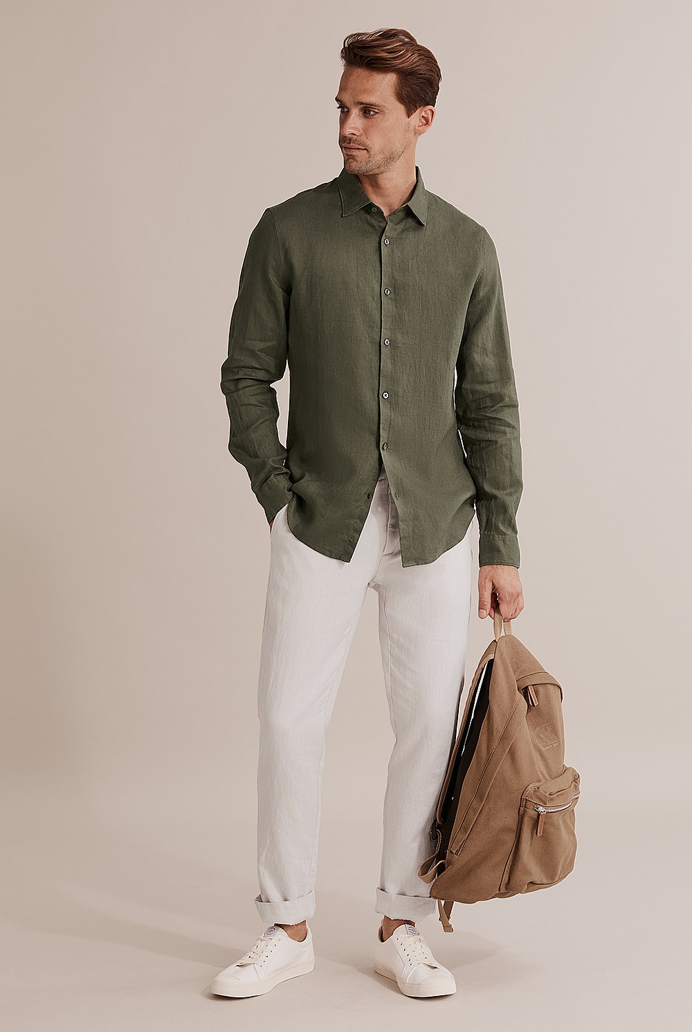 Slim Fit Organically Grown Linen Shirt