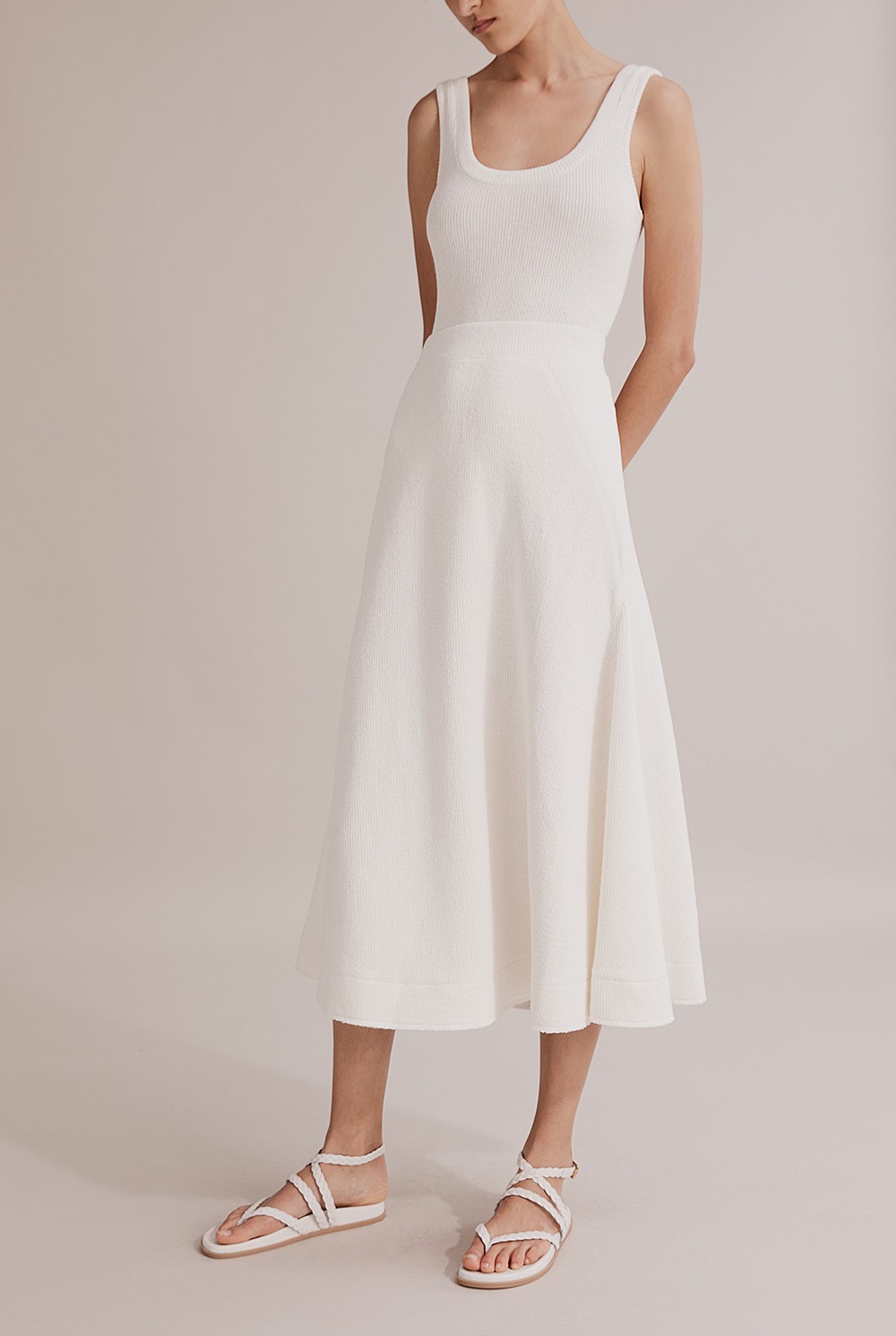 Textured Pull On Skirt