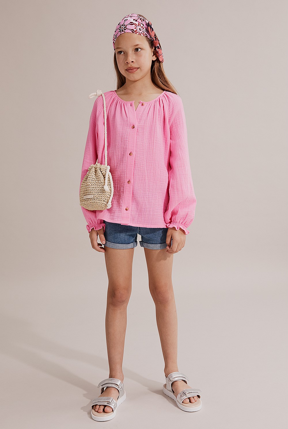 Long Sleeve Textured Shirt