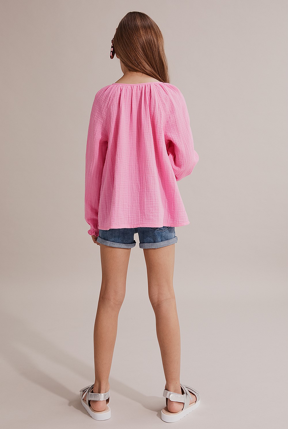 Long Sleeve Textured Shirt