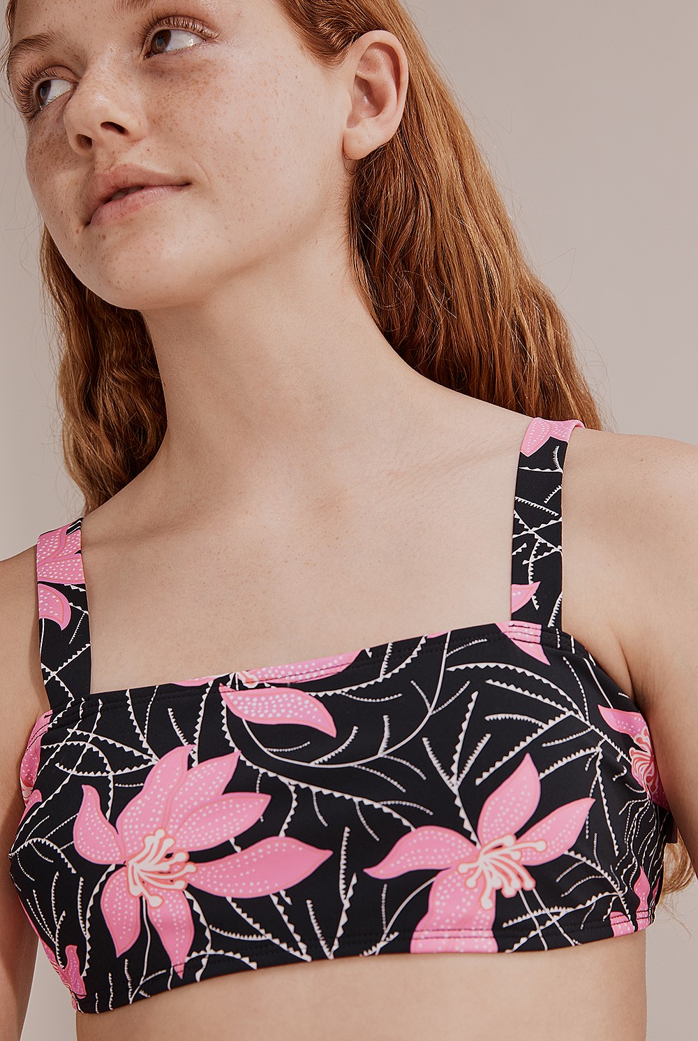 Teen Recycled Nylon Flower Bikini Top