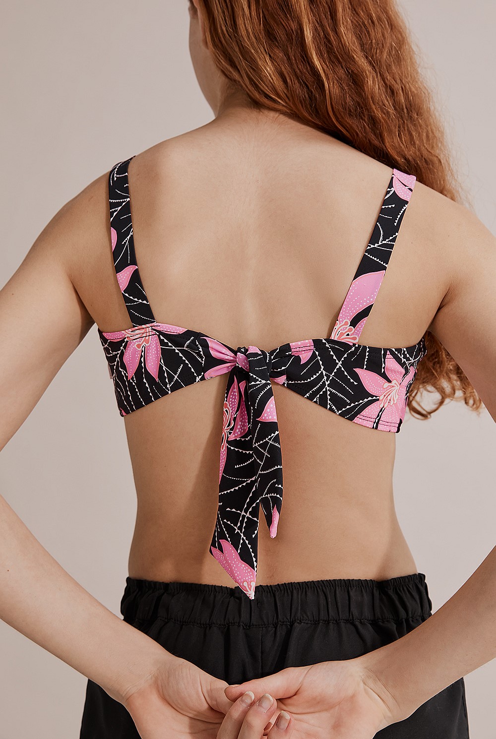 Teen Recycled Nylon Flower Bikini Top