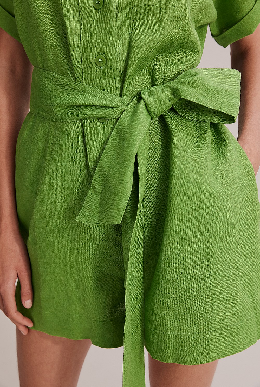Organically Grown French Linen Playsuit