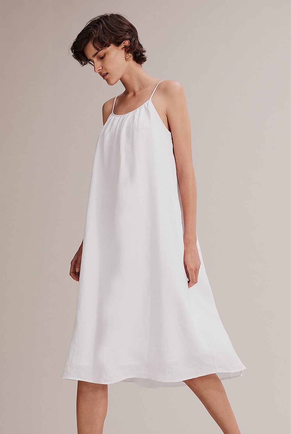 Organically Grown French Linen Midi Dress