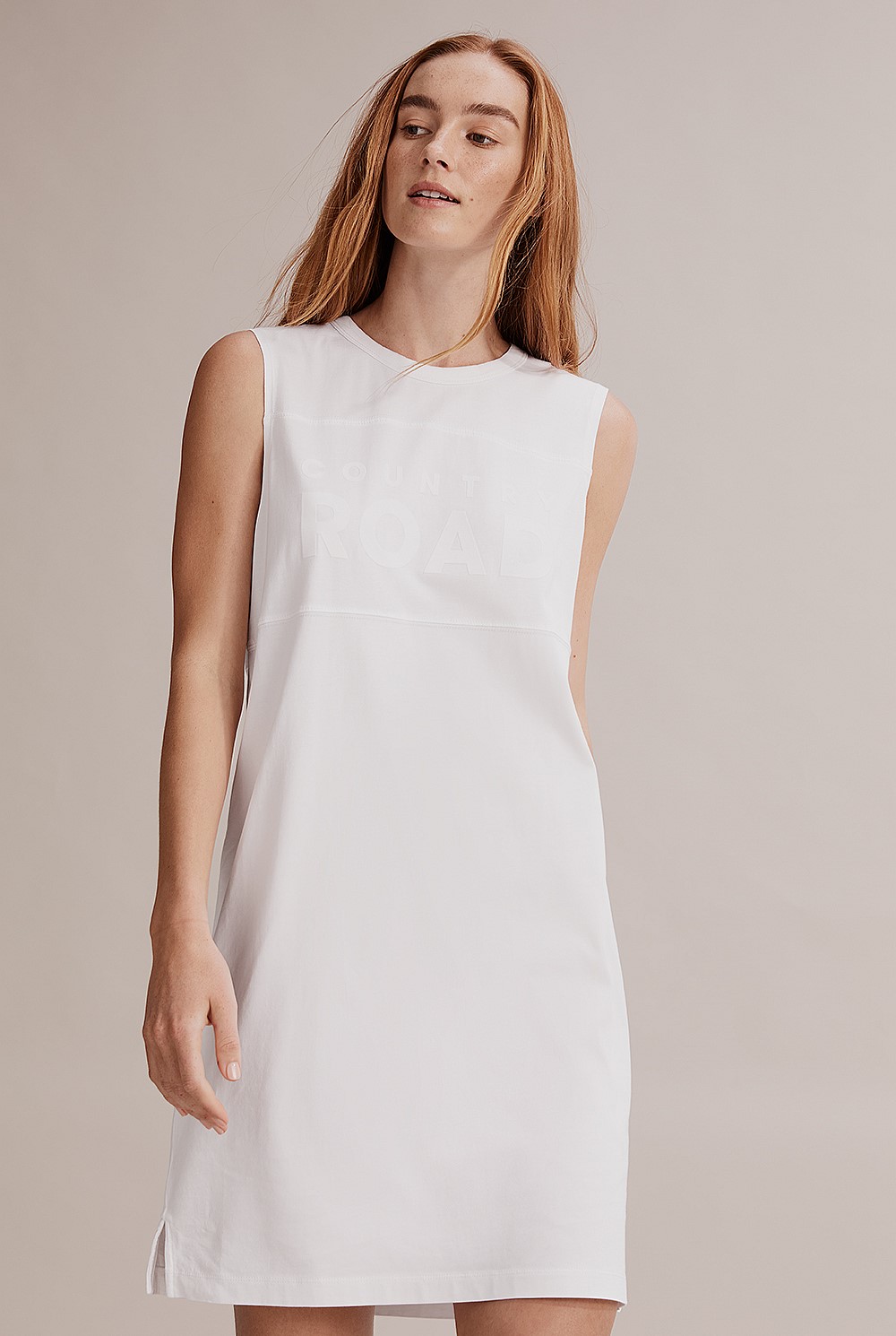Cotton Modern Logo Tank Dress