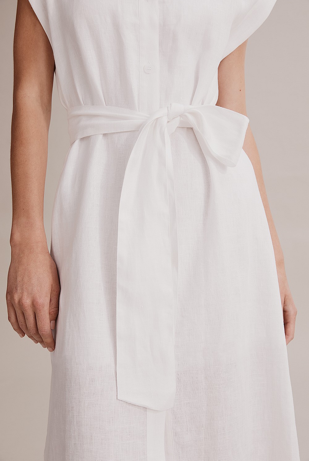Linen Maxi Shirt Dress
