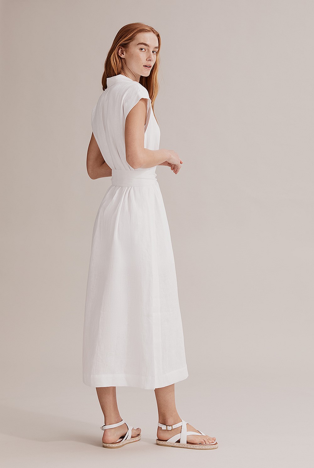 Linen Maxi Shirt Dress
